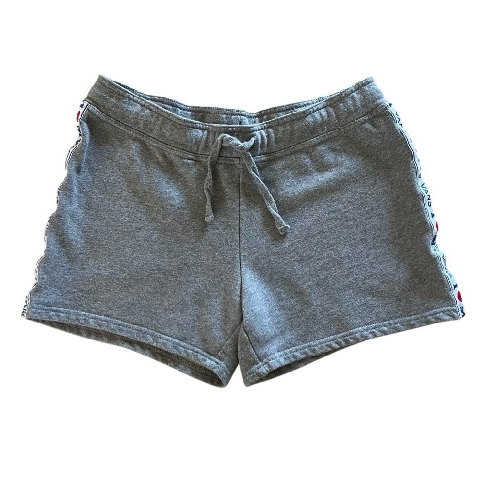Vans tie-front grey sweat shorts with side logo details